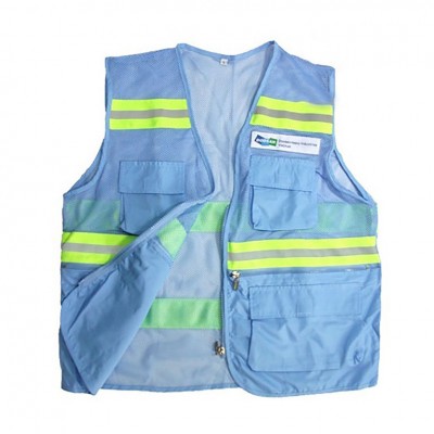 VN- Áo phản quang Chi lê  (Màu Xanh nhạt)